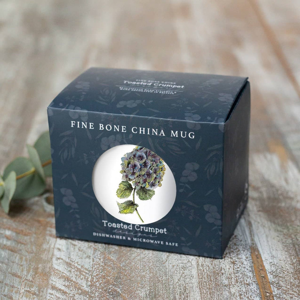 Hydrangea Fine Bone China Mug in a Gift Box - Daisy Park