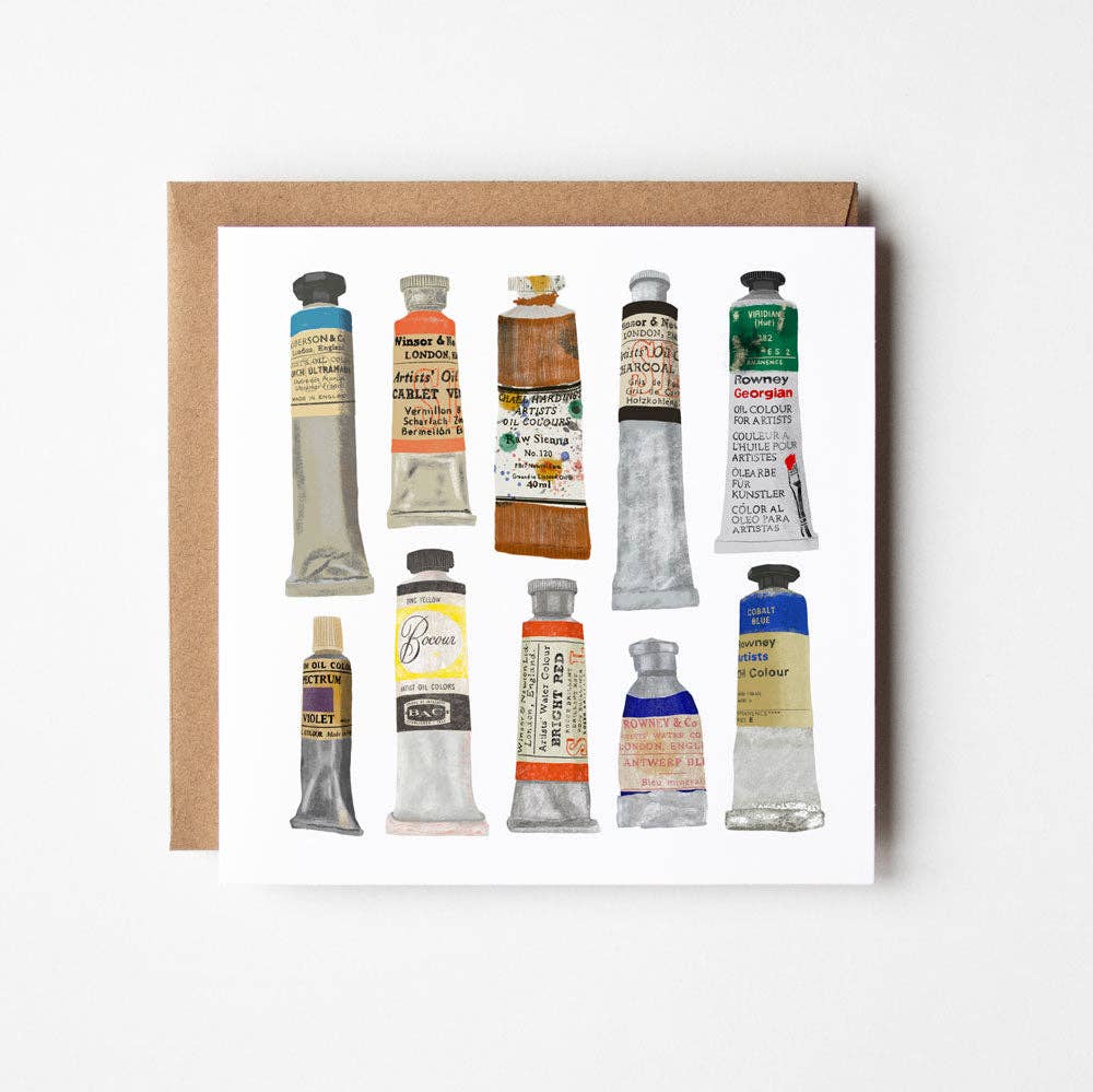 Painter's Palette - blank greetings card - Daisy Park
