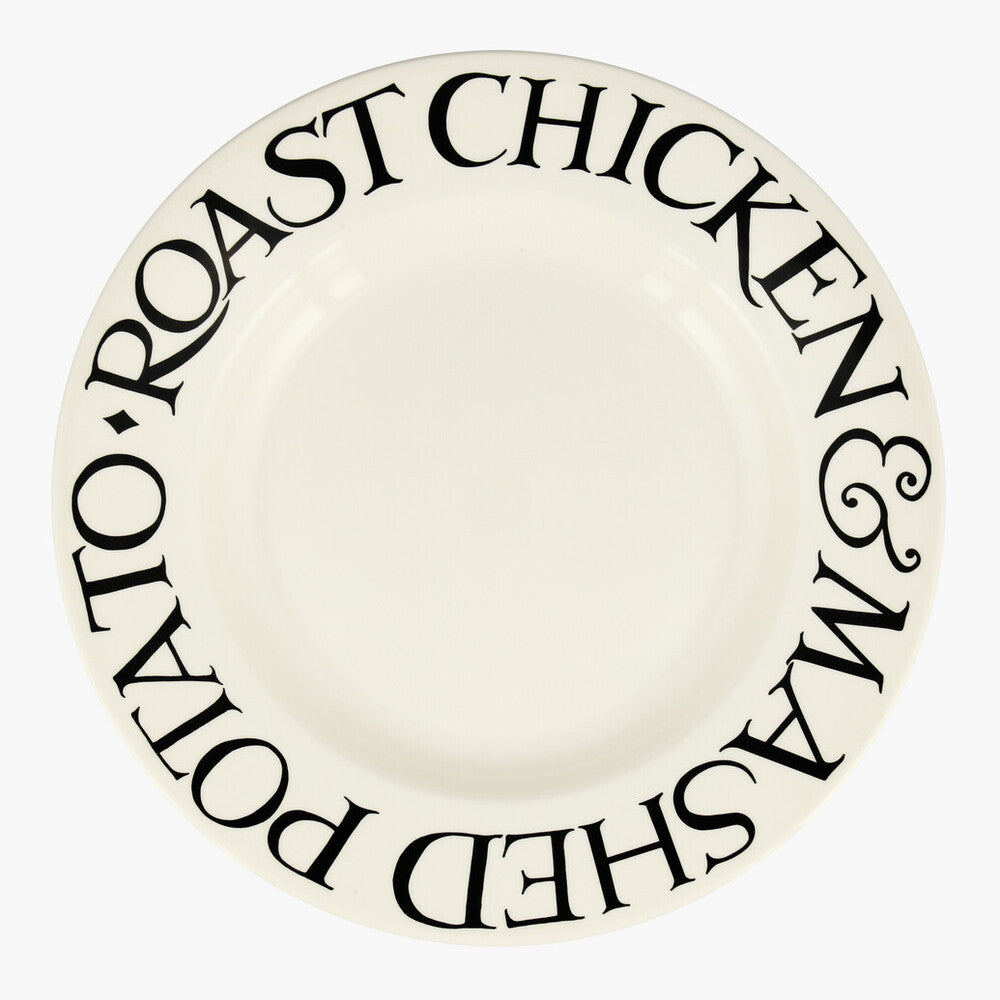 Emma Bridgewater Black toast Roast Chicken 10.5" plate - Daisy Park