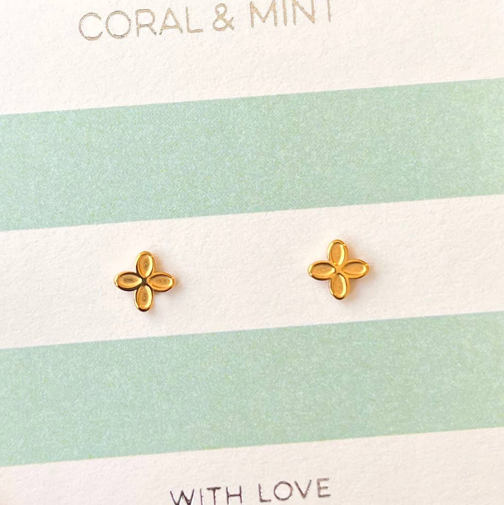 Geo Flower Studs - Gold - Daisy Park