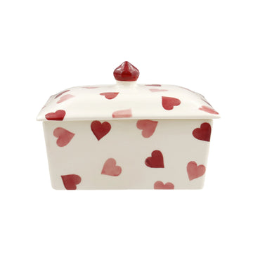 Emma Bridgewater Pink hearts small butter dish - Daisy Park