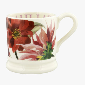 Emma Bridgewater red and pink Dahlia 1/2pt mug - Daisy Park