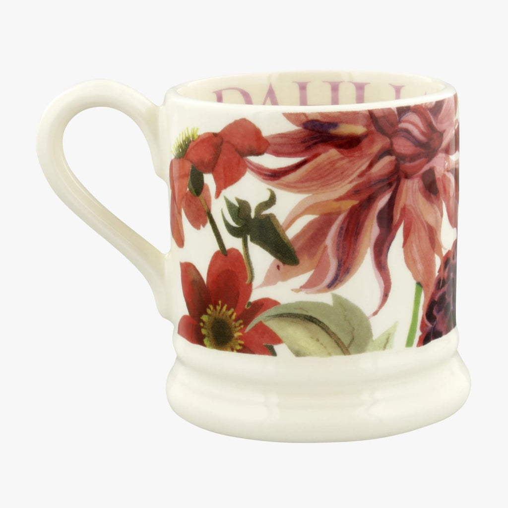 Emma Bridgewater red and pink Dahlia 1/2pt mug - Daisy Park