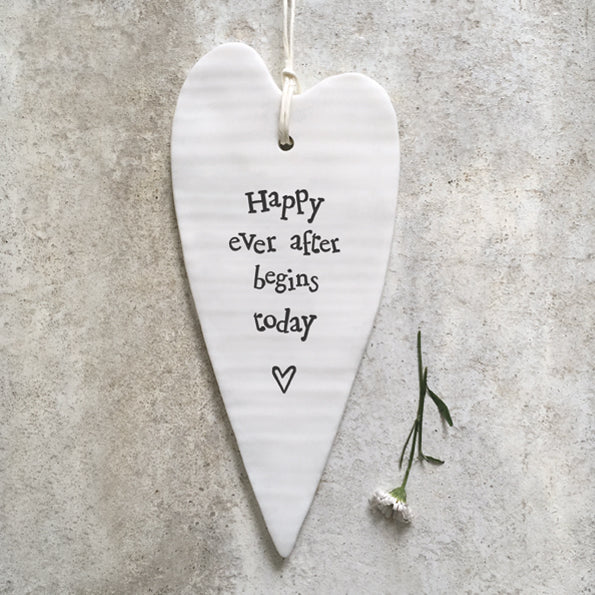 Porcelain long heart - Happy ever after - Daisy Park