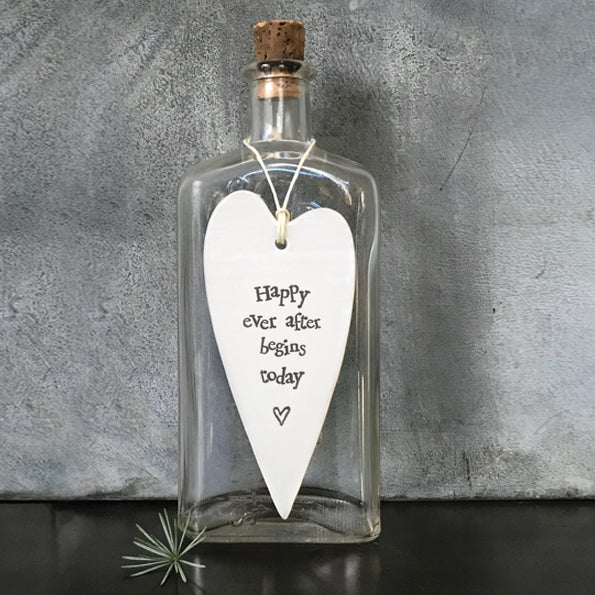 Porcelain long heart - Happy ever after - Daisy Park