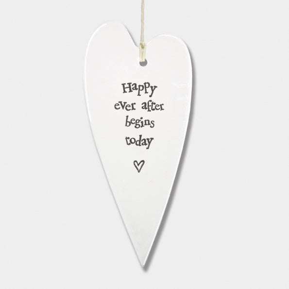 Porcelain long heart - Happy ever after - Daisy Park