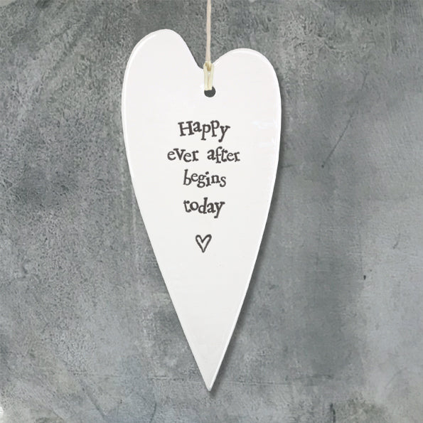 Porcelain long heart - Happy ever after - Daisy Park