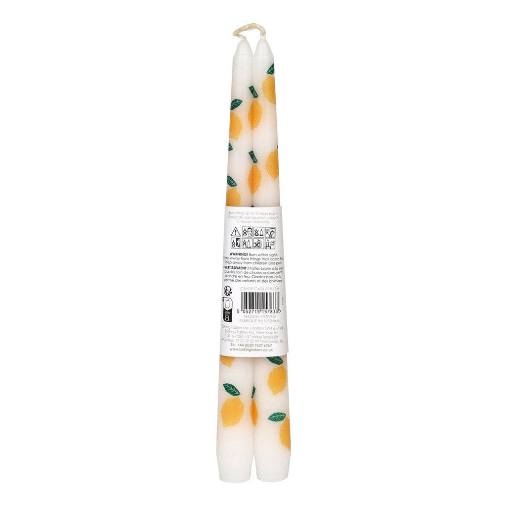 Lemon Taper Dinner Candles - 2 Pack - Daisy Park