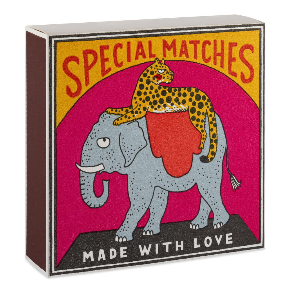 Elephant and Cheetah | Square Matchboxes - Daisy Park