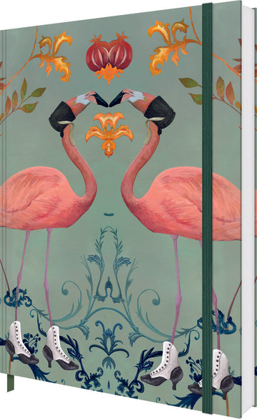 Sandrine Chambery Flamingos A5 Notebook - Daisy Park