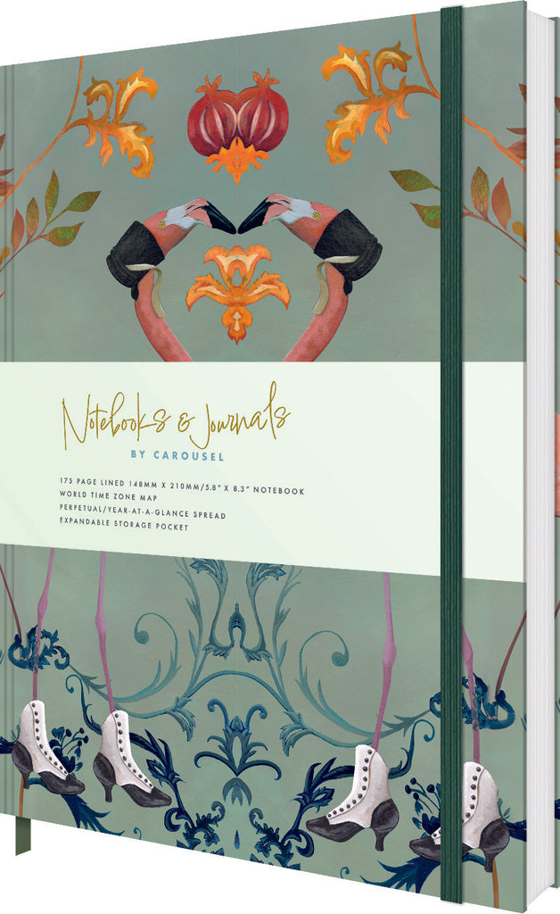 Sandrine Chambery Flamingos A5 Notebook - Daisy Park