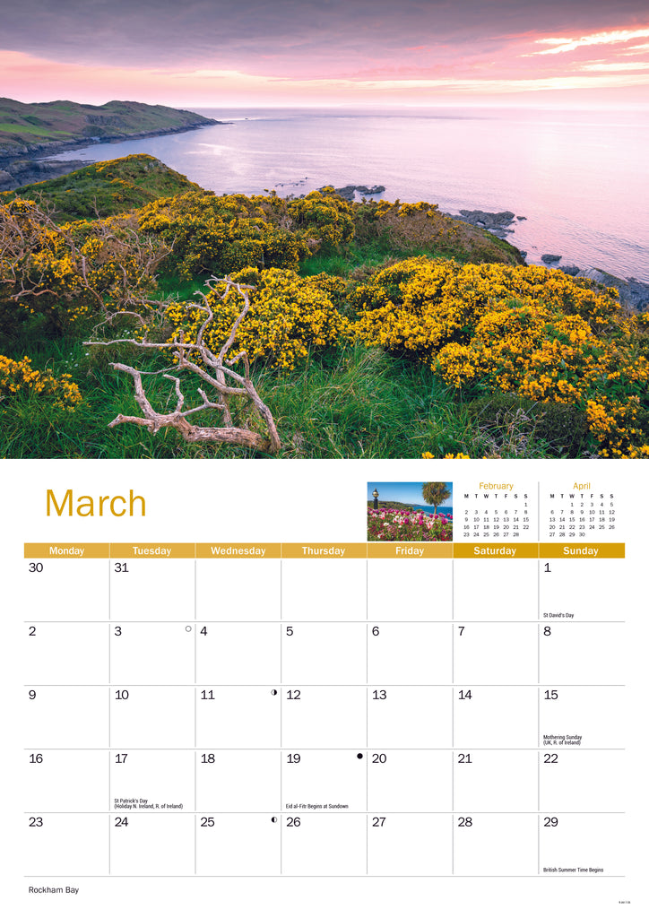 Beauty of Devon A4 calendar 2026 - Daisy Park