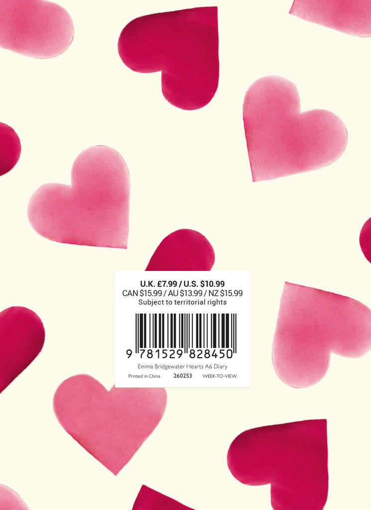 Emma Bridgewater Pink Hearts A6 diary 2026 - Daisy Park