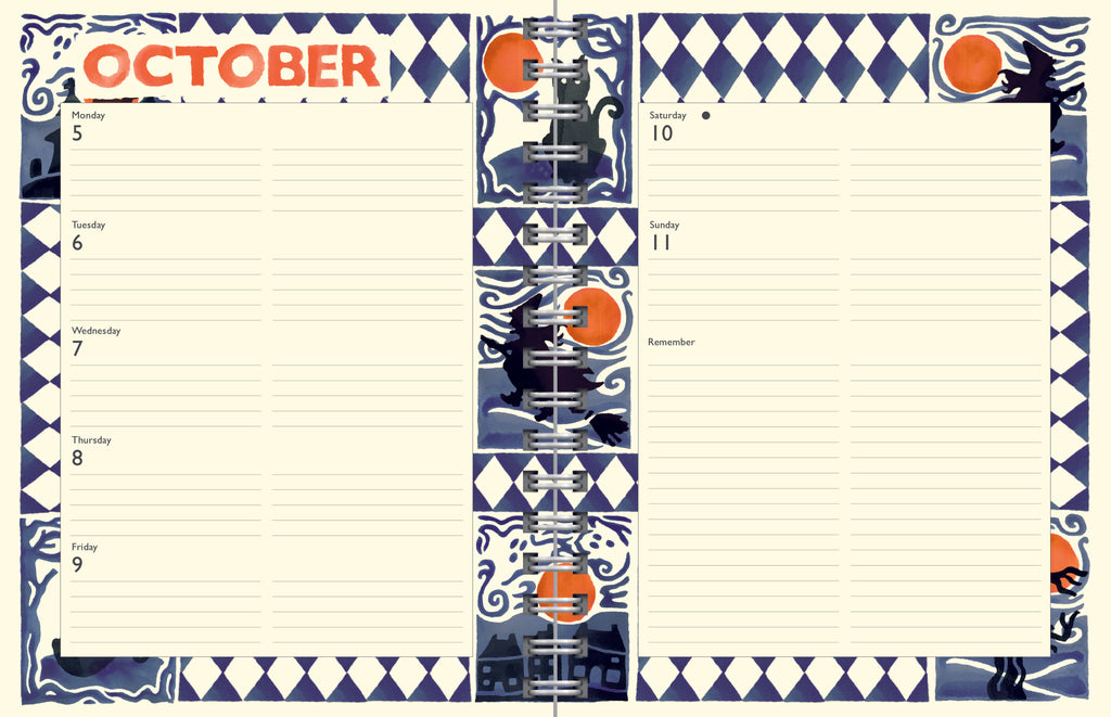 Emma Bridgewater Fruits and Flowers tiles deluxe A5 diary 2026 - Daisy Park