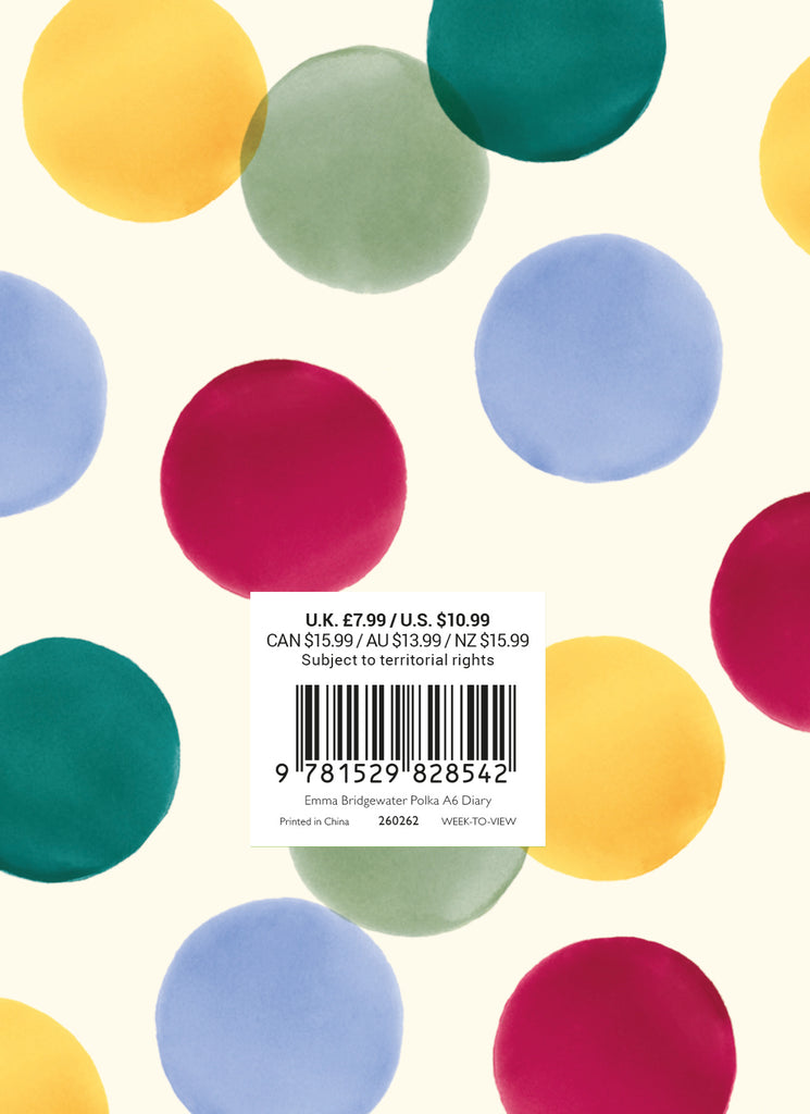 Emma Bridgewater Polka Dot A6 diary 2026 - Daisy Park