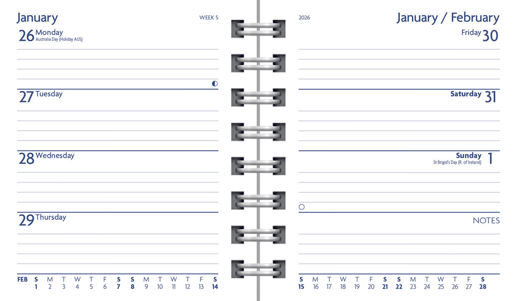 Ditsy Flowers square pocket diary 2026 - Daisy Park