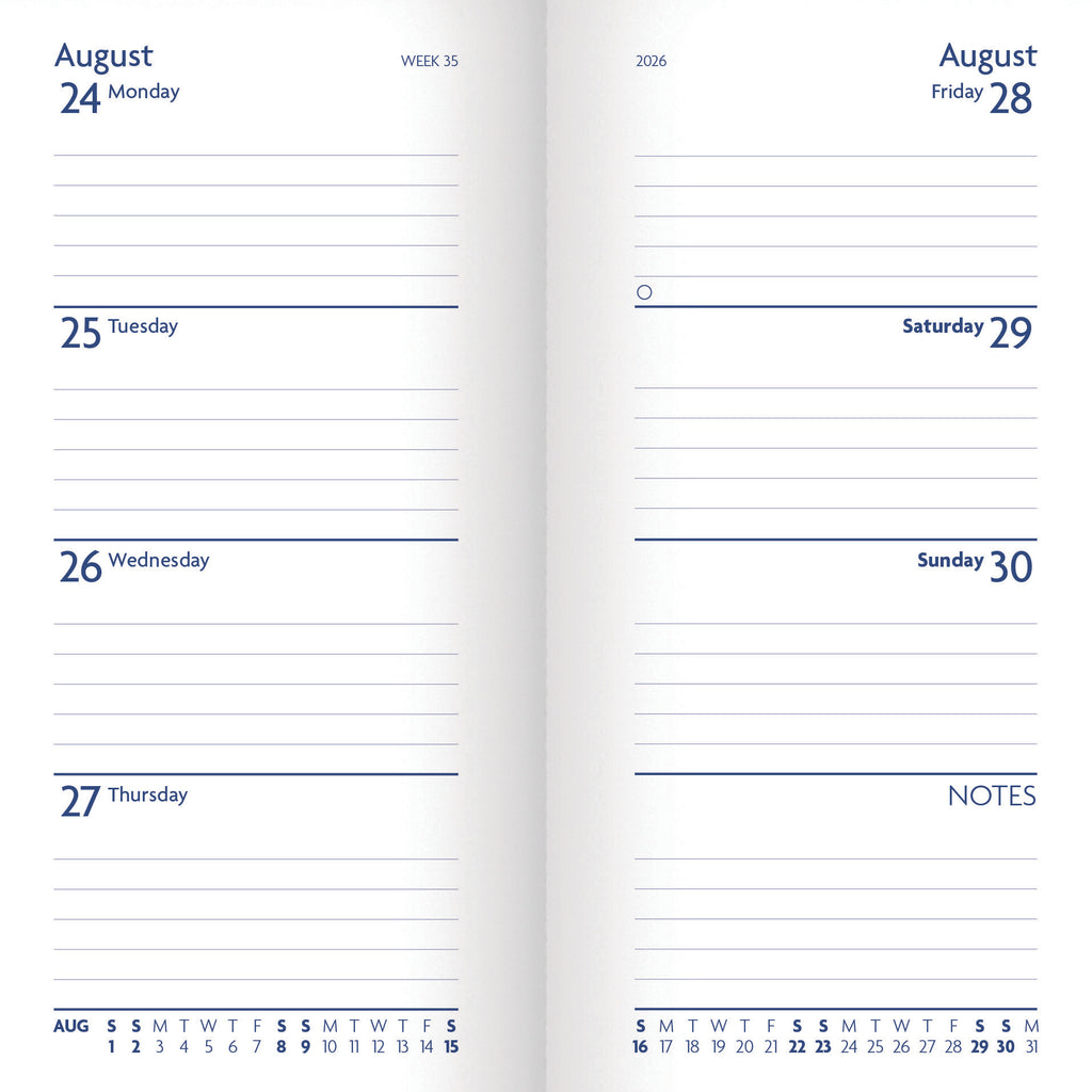 Bluebell Cottage slim diary 2026 - Daisy Park