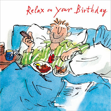 Breakfast in bed birthday card - Daisy Park
