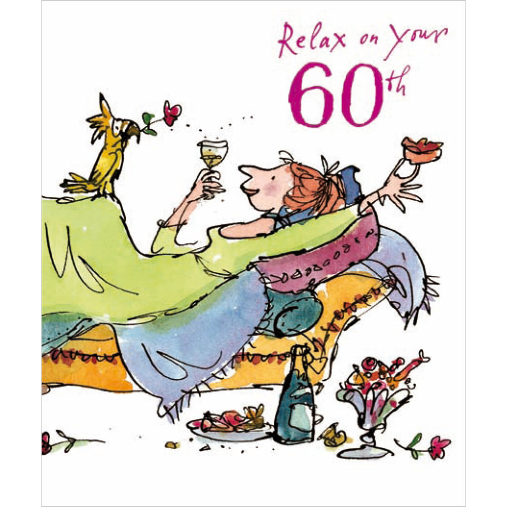 Relax on your 60th birthday card - Daisy Park