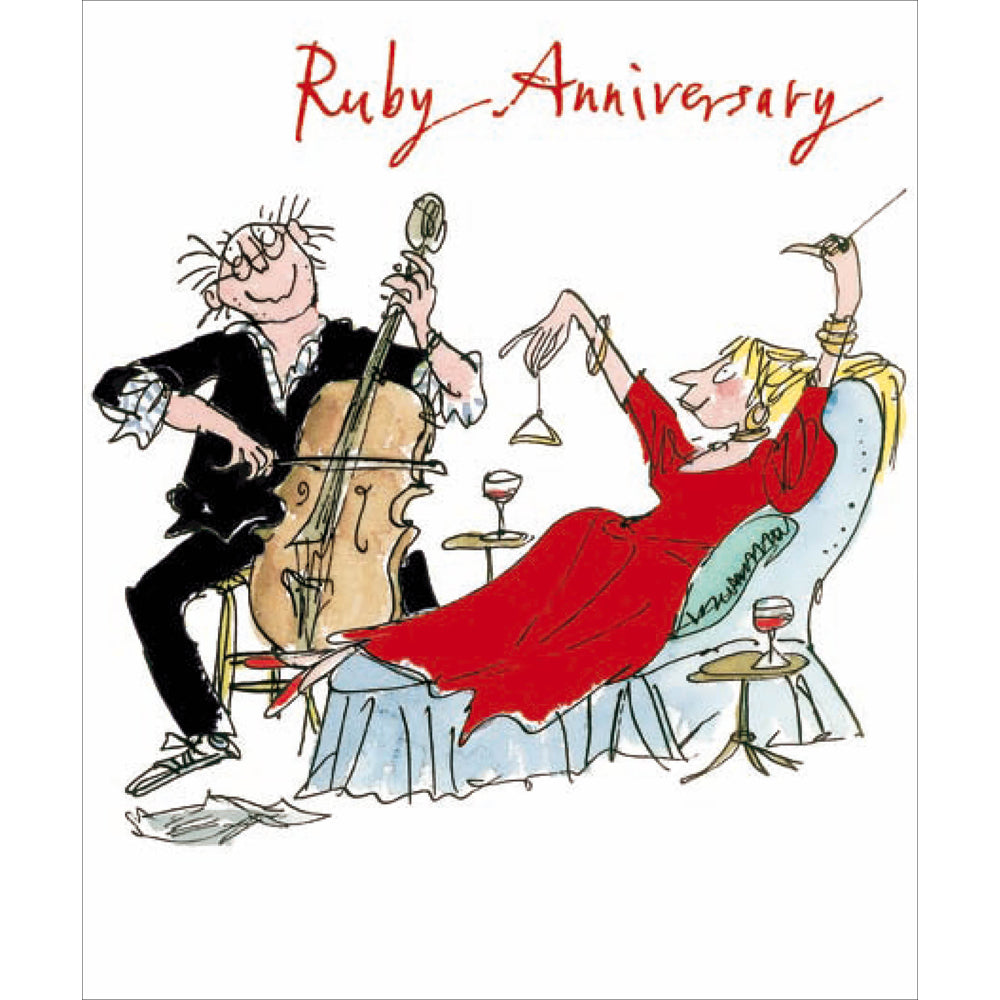 Making music Ruby Anniversary card - Daisy Park