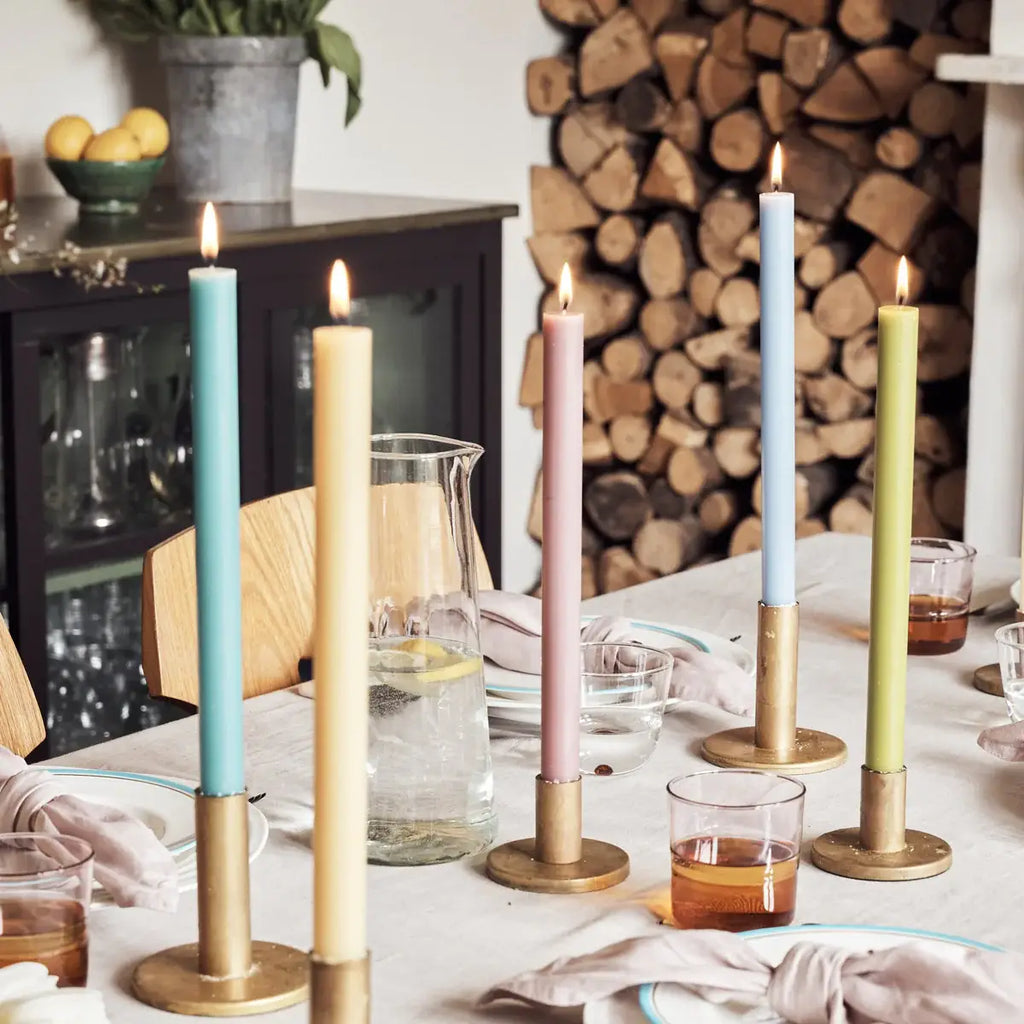 Ivory Coloured Taper Candle - 12hr Burn - Daisy Park