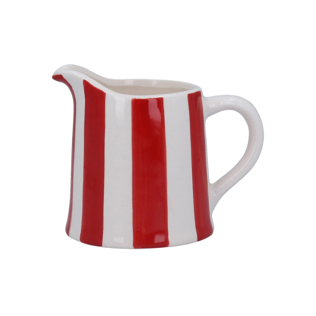 Red stoneware creamer jug - Daisy Park