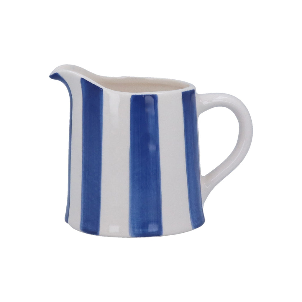 Dark blue stoneware creamer jug - Daisy Park