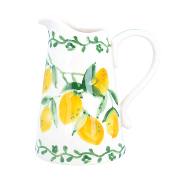 Artisan Lemon Stoneware Pitcher jug - Daisy Park