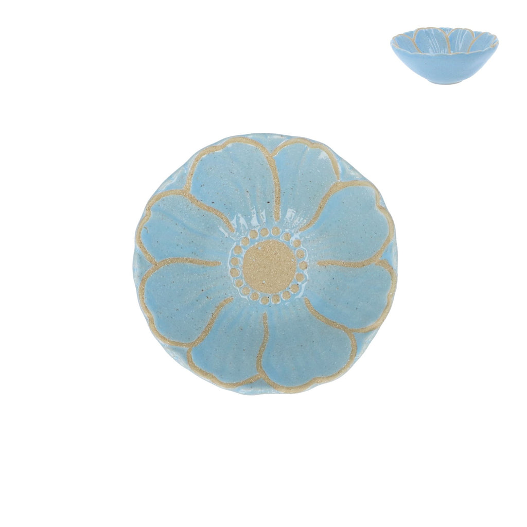 Blue Stoneware Flower mini bowl - Daisy Park