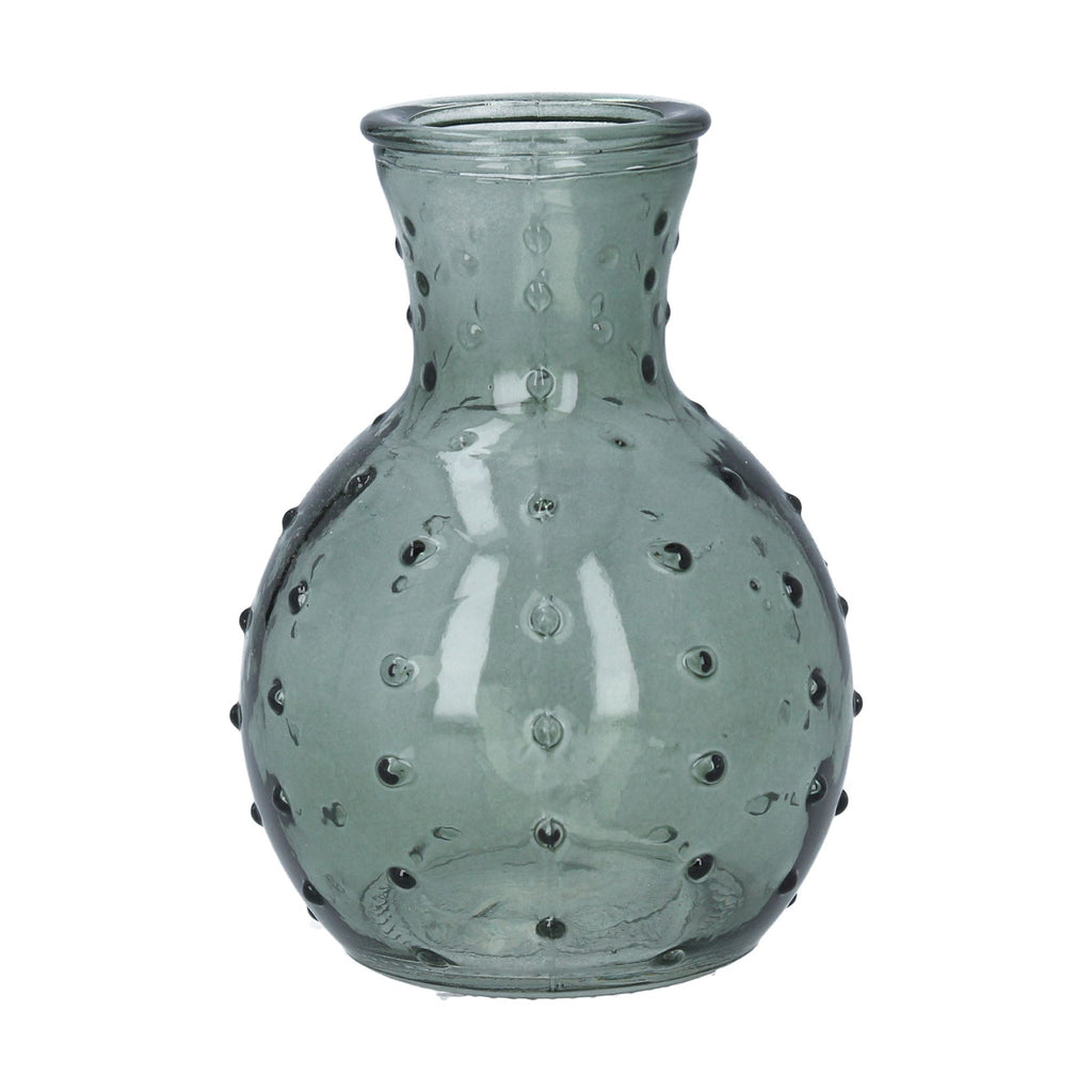 Green dimple glass bottle mini vase - Daisy Park