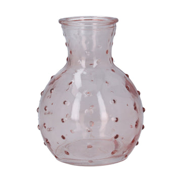 Pink dimple glass bottle mini vase - Daisy Park