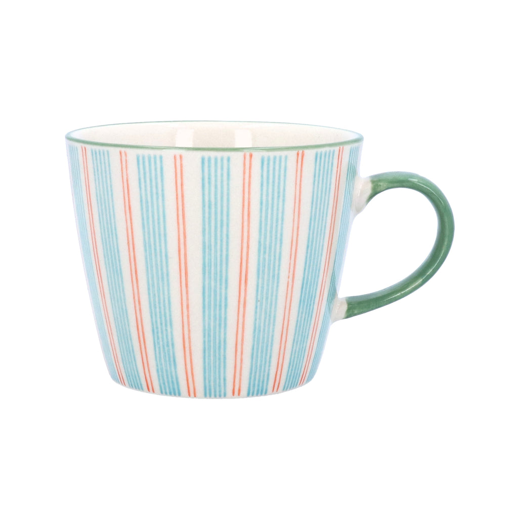 Blue Stripy stoneware mug - Daisy Park