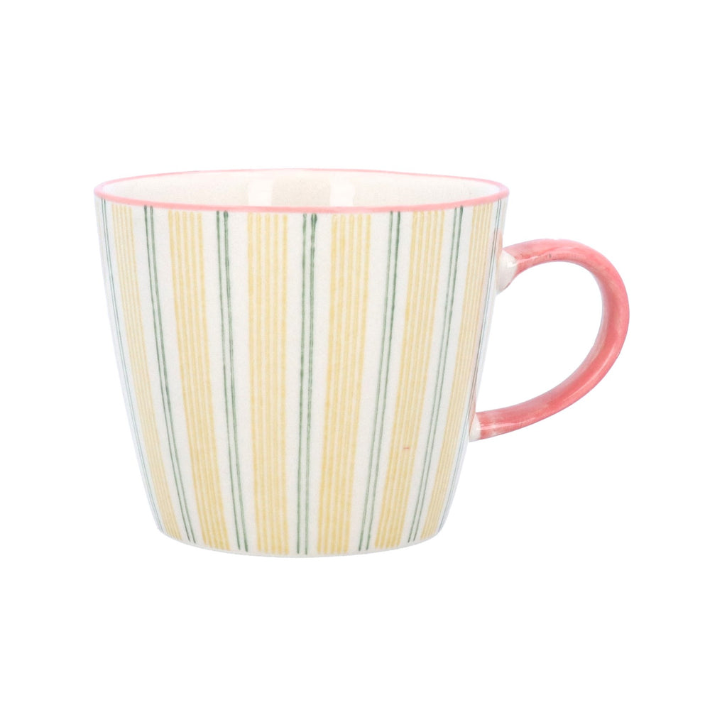 Yellow Stripy stoneware mug - Daisy Park