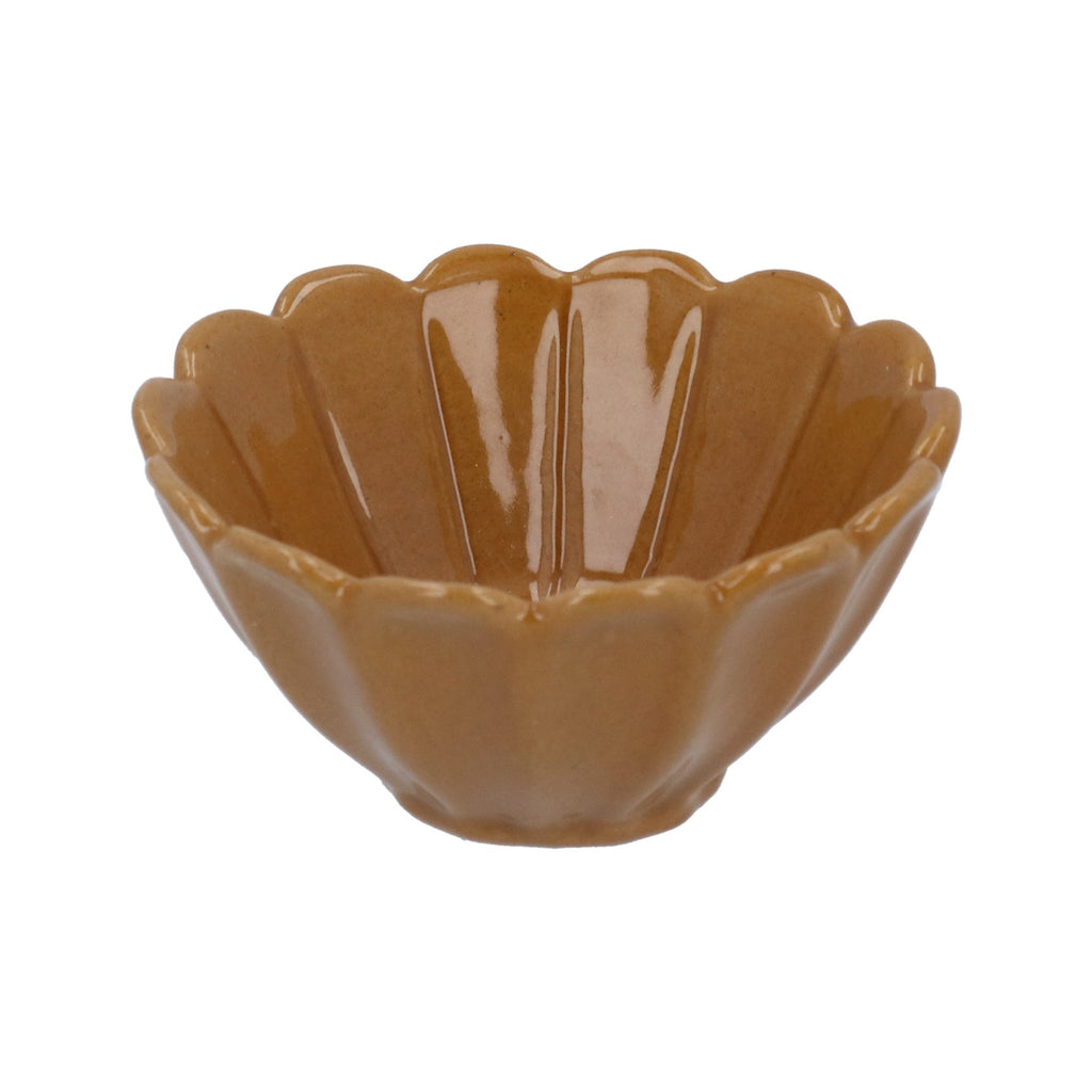 Mustard stoneware fluted mini bowl - Daisy Park