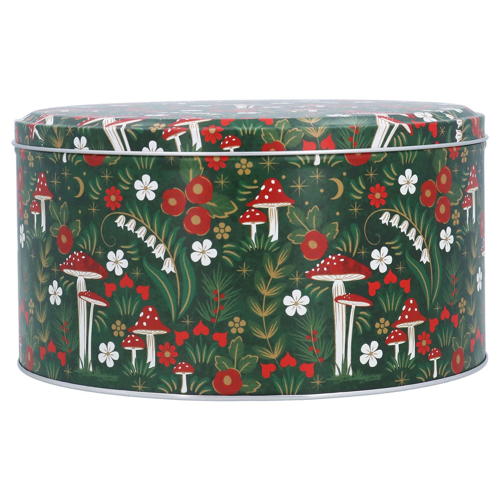 Red toadstool round 12cm metal cake tin - Daisy Park