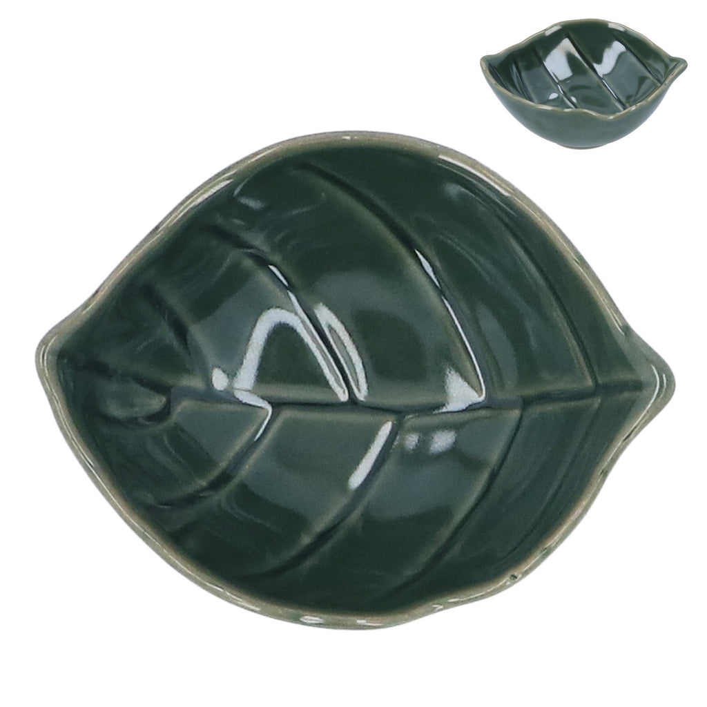 Green Stoneware mini leaf dish - Daisy Park