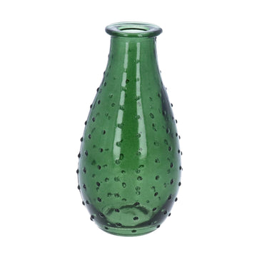 Dimple glass pear bud vase 14cm - Purple, Green or Teal - Daisy Park
