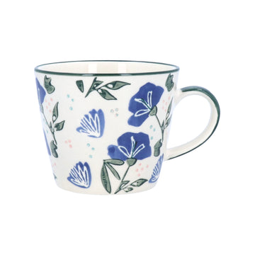 Navy Sweetpea stoneware mug - Daisy Park