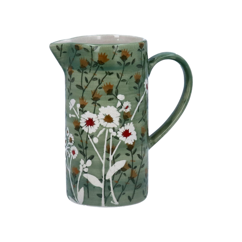 Green wild daisy stoneware small jug - Daisy Park