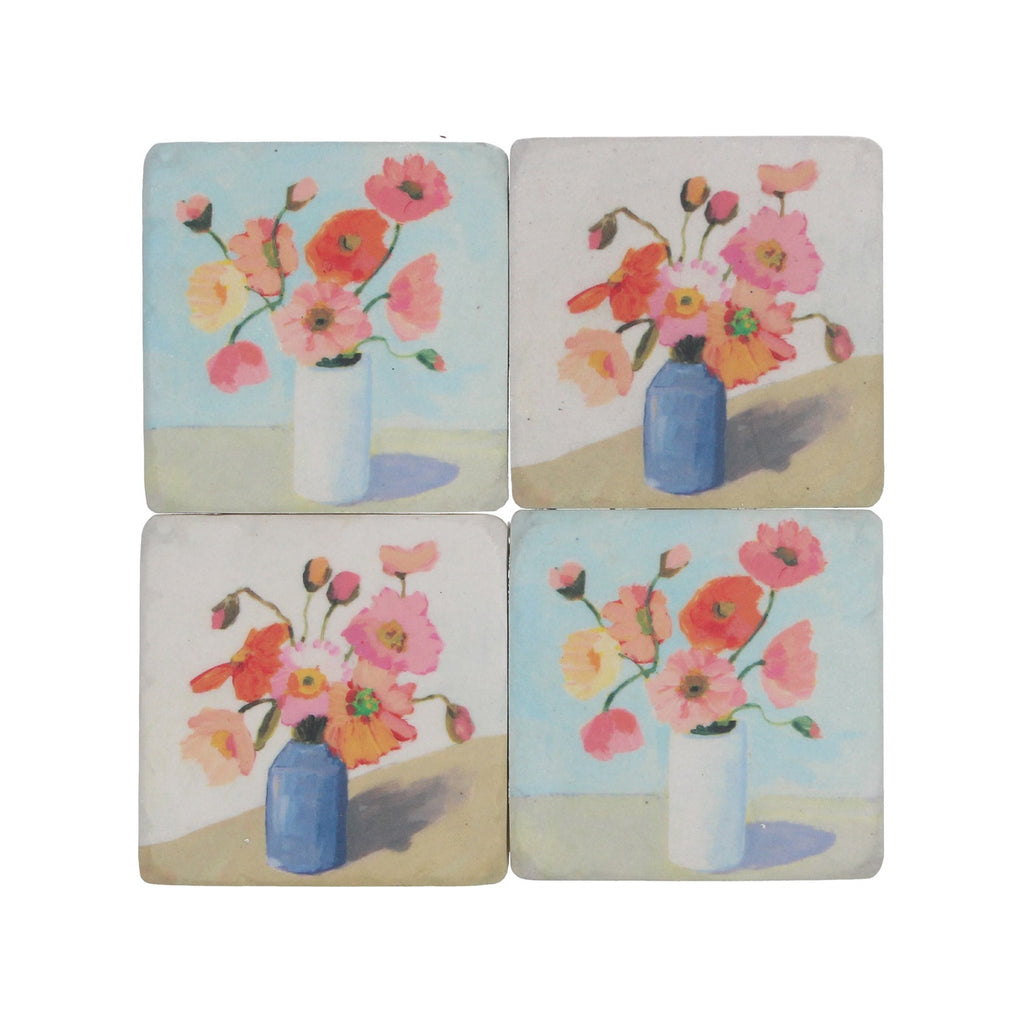 Poppies resin coaster - Daisy Park