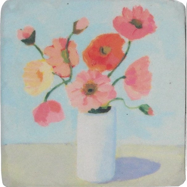 Poppies resin coaster - Daisy Park