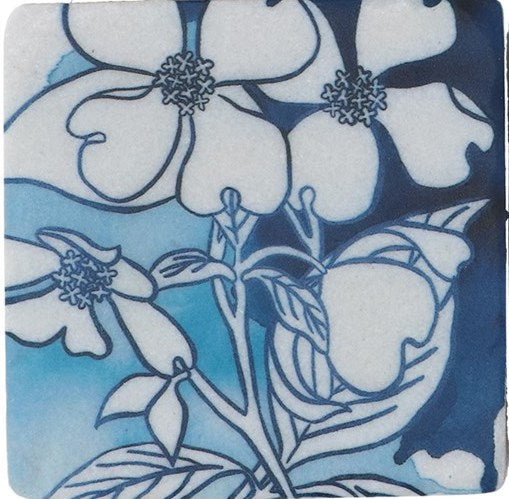 Ink Florals resin coaster - Daisy Park