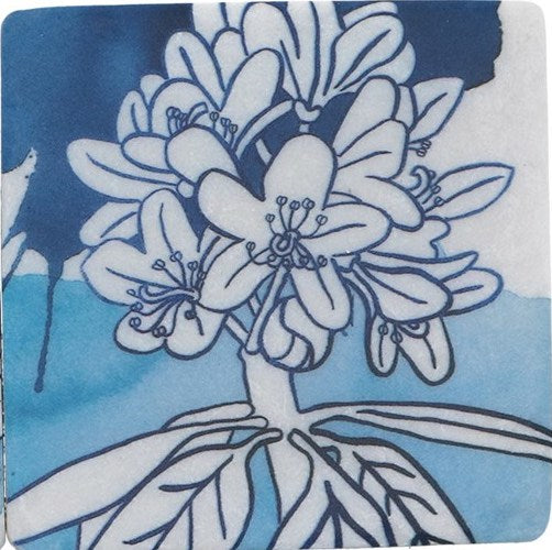 Ink Florals resin coaster - Daisy Park