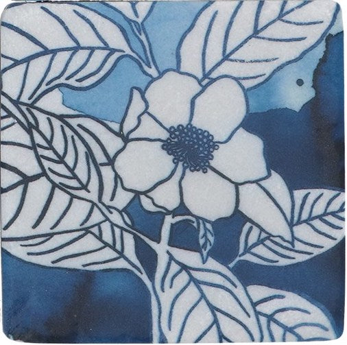 Ink Florals resin coaster - Daisy Park