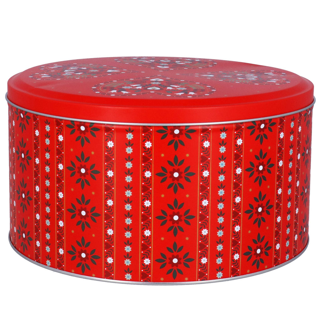 Alpine red round 12cm metal cake tin - Daisy Park