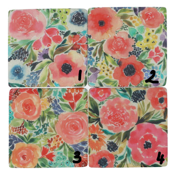 Summer Blooms resin coaster - Daisy Park