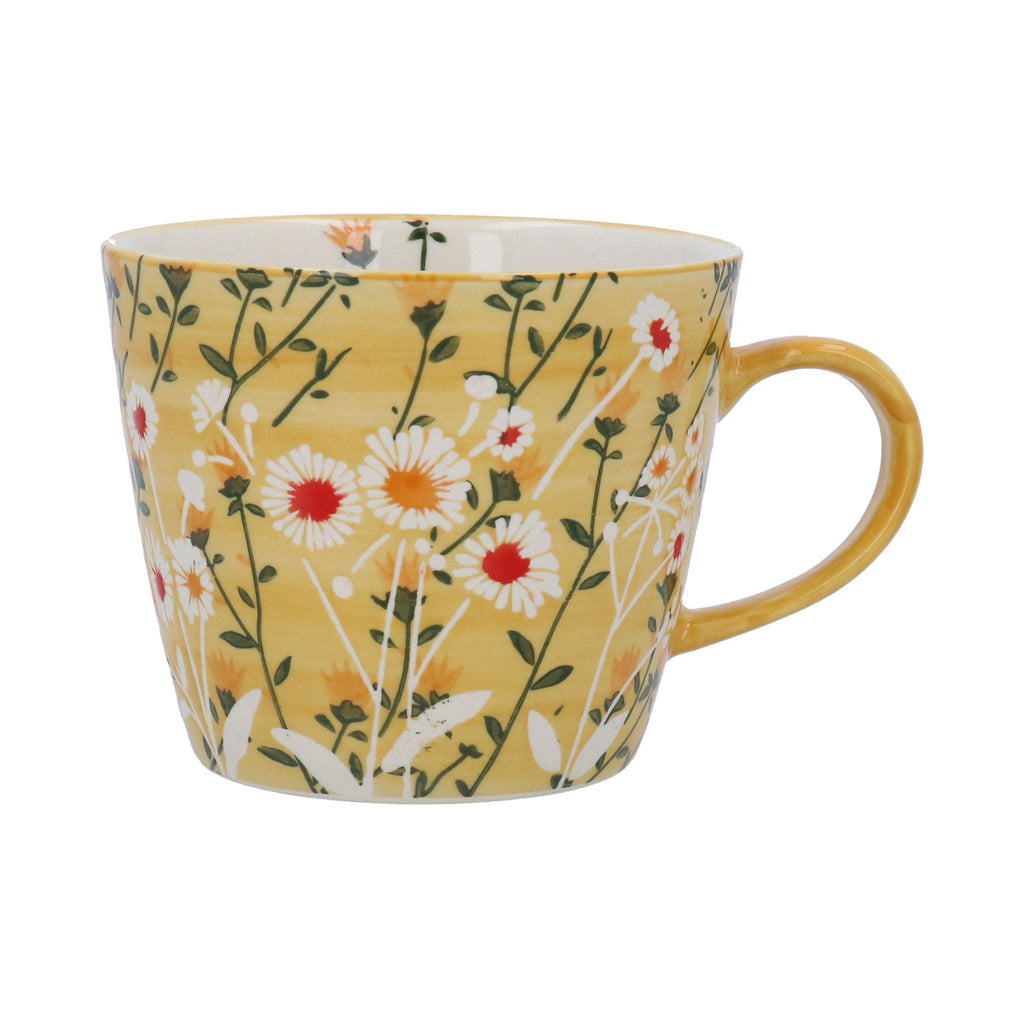 Yellow wild daisy ceramic mug - Daisy Park