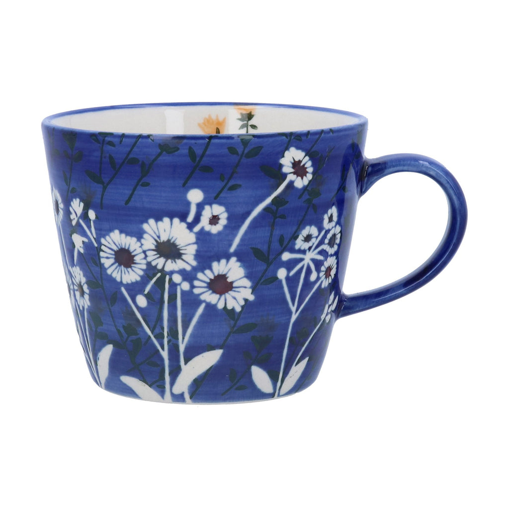 Navy wild daisy ceramic mug - Daisy Park