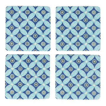 Navy Heritage circle resin coaster - Daisy Park
