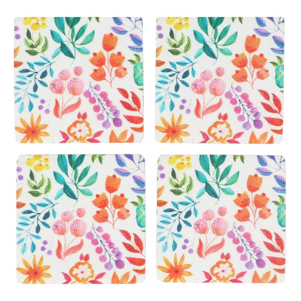 Bright Botanic resin coaster - Daisy Park